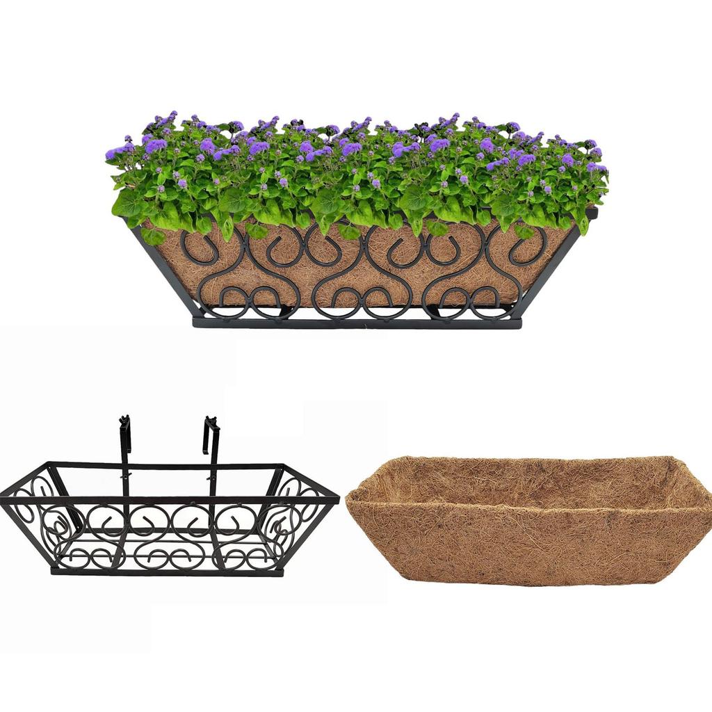 Außen Schmiedeeisen Hängepflanzer Dekorative Gärten Blumenkorb Europäische Stile Pflanzerkorb für Gärten Balkone