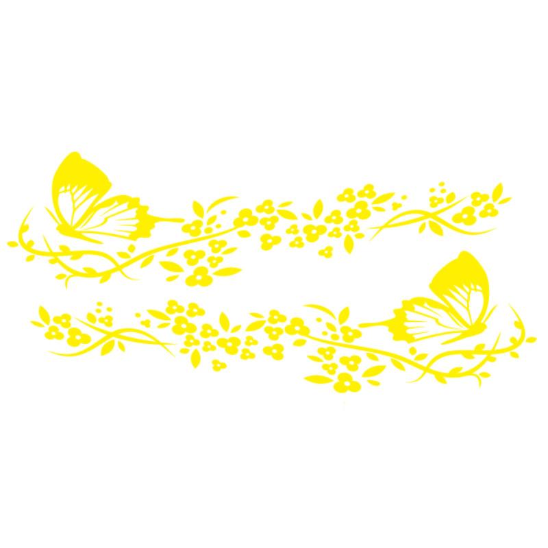 

Flying Butterfly Flower Car Stickers Waterproof Auto Body Styling Decor Decals Window Vinyl Sticker Car Exterior Accessories