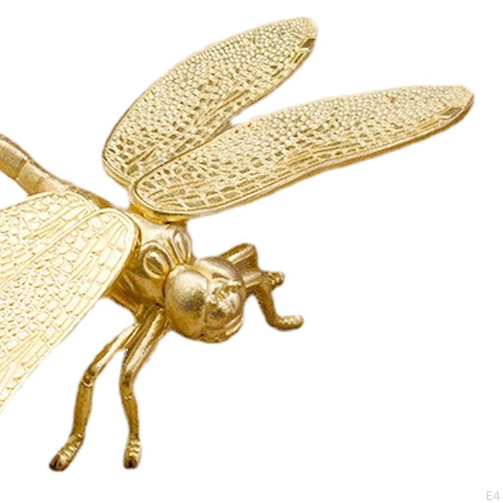 Delicate Brass Dragonfly Sculpture for Elegant Home Decor