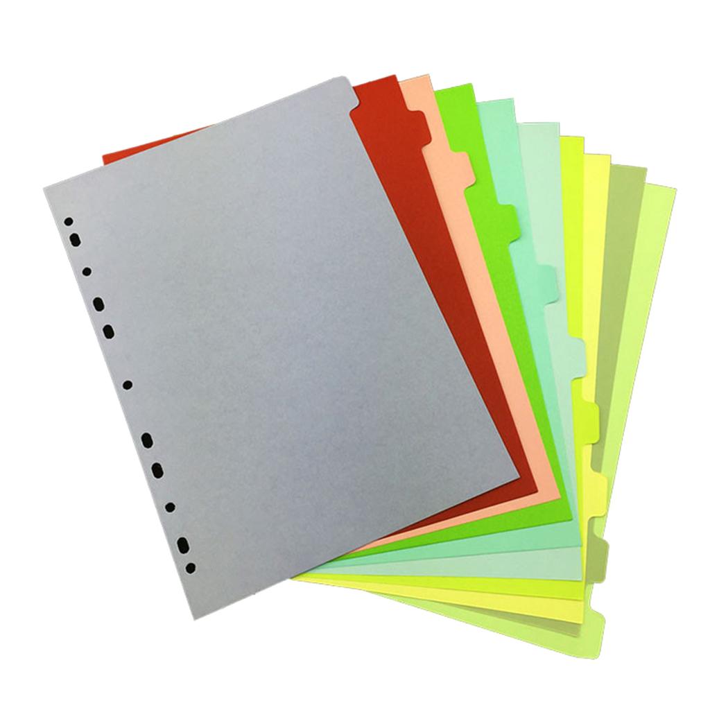 2x A 4 File Dividers Multifunctional Index Dividers Folder Dividers for Students