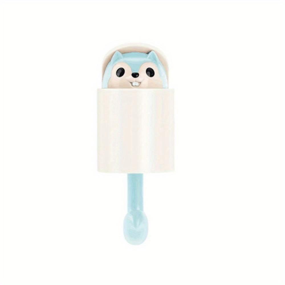 Creative Home Decor Cartoon Animal Squirrel Head Hiding Storage Bathroom Kitchen Hanging Hook Pasting Wall Hooks