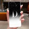 Anti-scratch Phone Case For Vivo iQOO Z11 Turbo Jelly Clear TPU Soft Casing Lucky Initial Letter With Flower Couple Shell