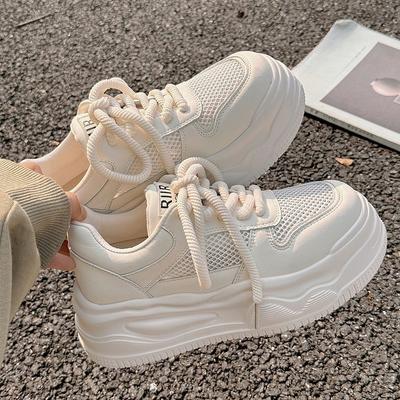 New Chinese Style White Shoes Summer New Platform Mesh Surface Shoes Women's Breathable Women's All-Match Platform Sneaker