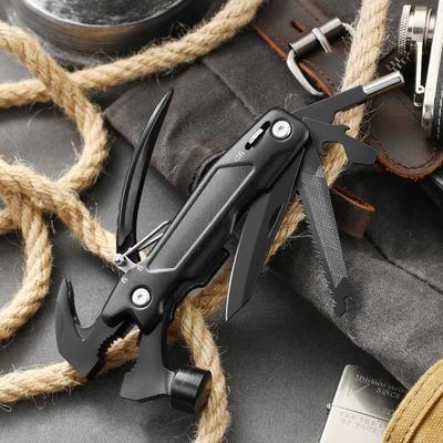 Croissant Hammer Multifunktionshammer Outdoor Tragbar Taktische Zange Faltbare Multifunktionszange Hammer Camping Kombinationswerkzeug Messer