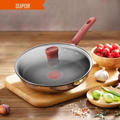 SUPOR 26cm Non-Stick Stainless Steel Frying Pan with Lid