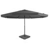 Parasol de jardin avec base portable anthracite