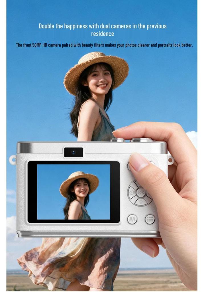 New Entry-Level 50MP Retro CCD HD Camera with Selfie Mode for Students