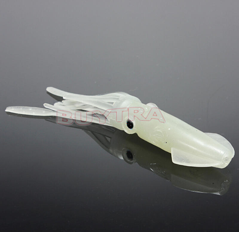 1 Pc 4.3" B2 Soft Fishing Octopus Squid Skirt Luminous Lures Baits Glow In Dark
