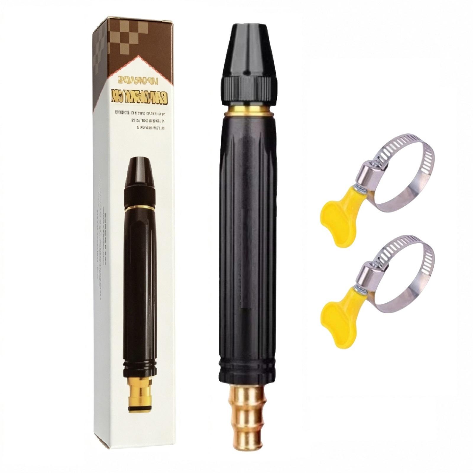 High Pressure Car Wash Water Gun Nozzle Adjustable Tower Shape Brass Connector for Garden Hose Cleaning Washing Tool One Size