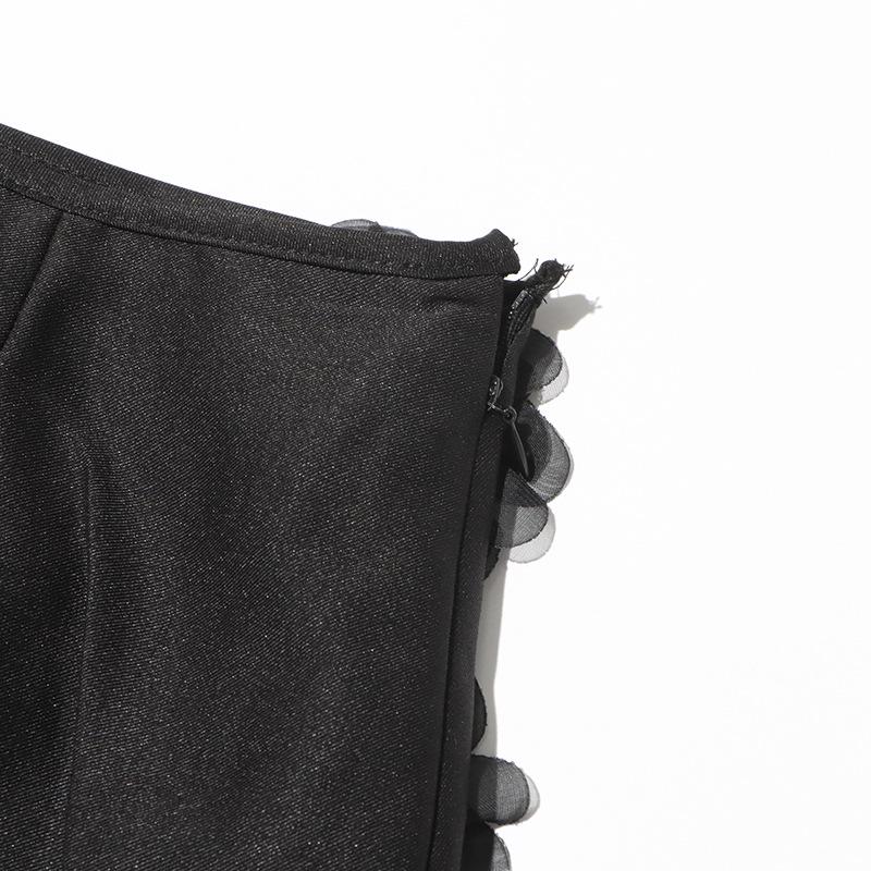 Spring 2025 A-Line Skirt: 3D Floral Detail, Sexy Slim Fit, Chic & Stylish