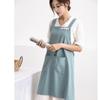 New Japanese Style Kitchen Apron Cross-back Linen Cotton Women's Pinafore Stain-resistant Baking Overalls for Adult