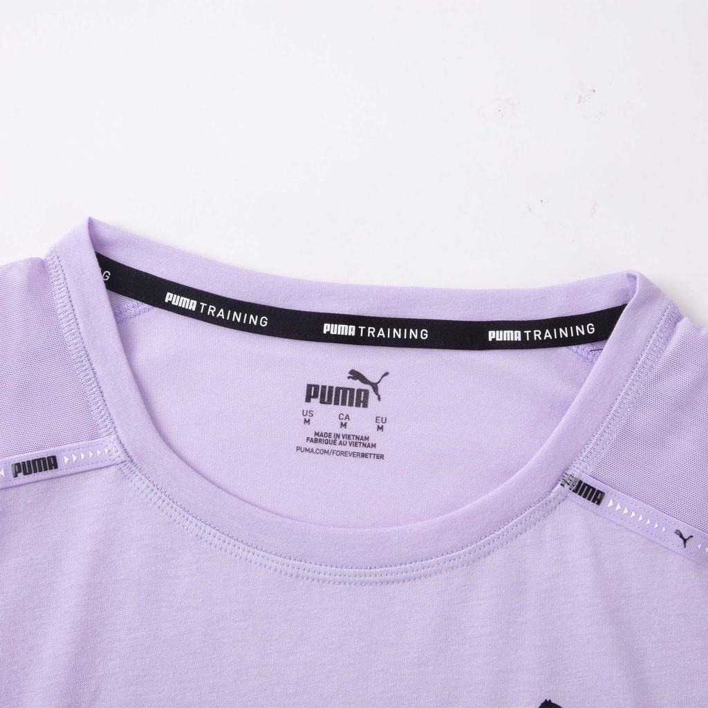 Puma Comfortable Versatile Short Sleeve T-Shirt Women tops Light-Lavender 520286-16