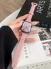 Suitable For Applewatch Apple Watch S9 Lychee Pattern Strap Iwatch9876 Generation Se Leather Strap Women