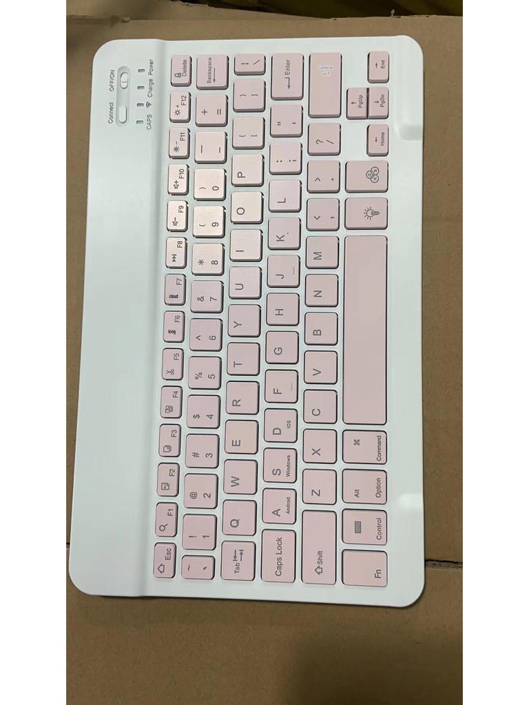 Wireless Bluetooth Keyboard with Colorful Backlight for Mobile Phones and Tablets, Compatible with 7-10 Inch Devices, Luminous Russian Layout