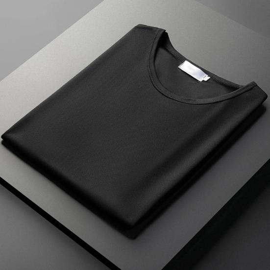Men Pullover Breathable Quick Dry Ice Silk Mesh Loose Everyday Wearing Cotton O-neck Short Sleeve Men T-Shirt Summer Accessories