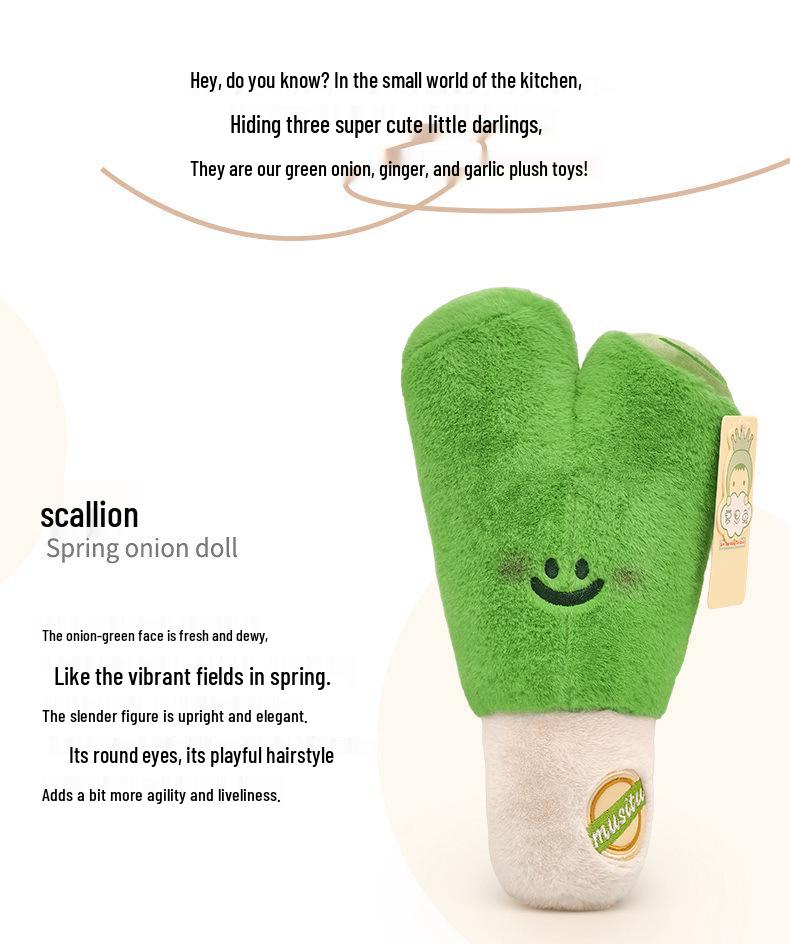 Funny Garlic Scallion Ginger Vegetable Plush Doll - Cute Wedding Toss Gift for Her
