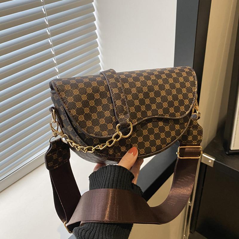 

Винтажные узоры сумки через плечо для женщин, трендовая сумка на плечо, небольшой кошелек и сумочка, роскошная дизайнерская женская сумка-седло