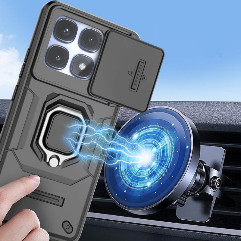 Armor Case For Xiaomi Redmi K70 K70E Pro Heavy Duty Shockproof Anti-Scratch With Ring Holder Phone Cover