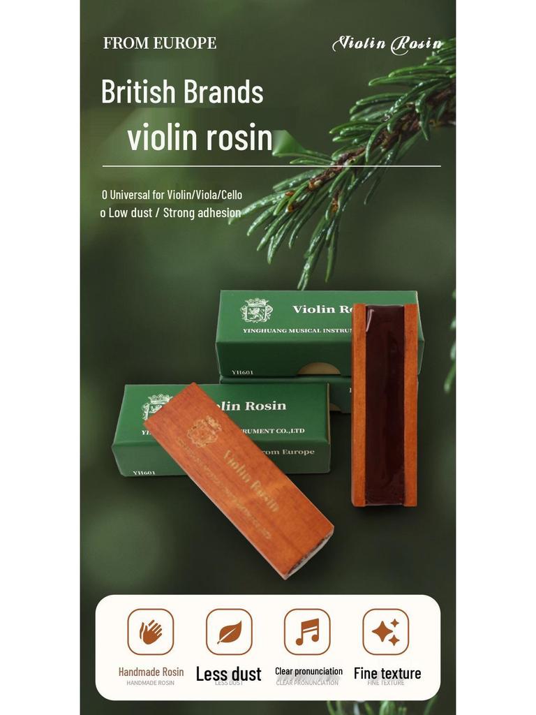 UK Imported High Purity Violin, Cello & Erhu Rosin - Universal Performance Grade, Low Dust
