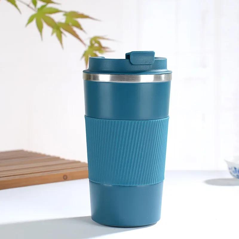380 ml 510 ml Edelstahl-Kaffeetasse Thermobecher Garrafa Termica Cafe Copo Termico Caneca Rutschfeste Reise-Auto-Isolierflasche