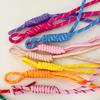 Colorful Braided Lanyard Metal Anti-Lost Knot Nylon Rope Keyring Charm Cord for Car Keychain Backpack Pendant Bag Accessories
