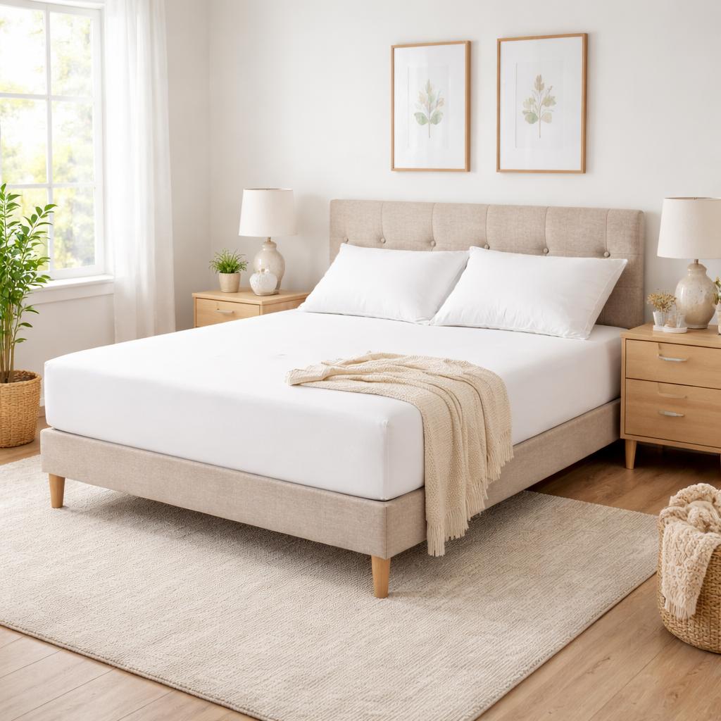 Fitted sheet 220x220 white
