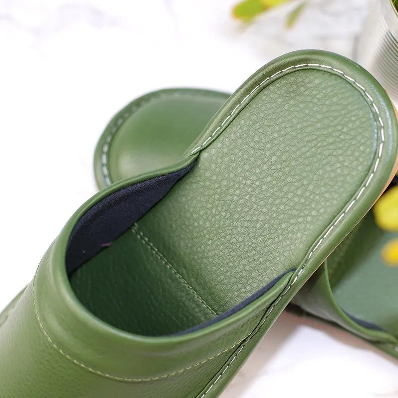 Pantofi ieftini Papuci din piele Bărbați Pantofi pentru casă de interior 2024 Primăvară Plati Papuci de casă unisex de înaltă calitate Pantofi impermeabili pentru bărbați