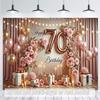 2D Plane - 2D Plane - Single 2D Plane Banner | 70th Birthday Decor Plan, equipped with large roses, gifts and candles