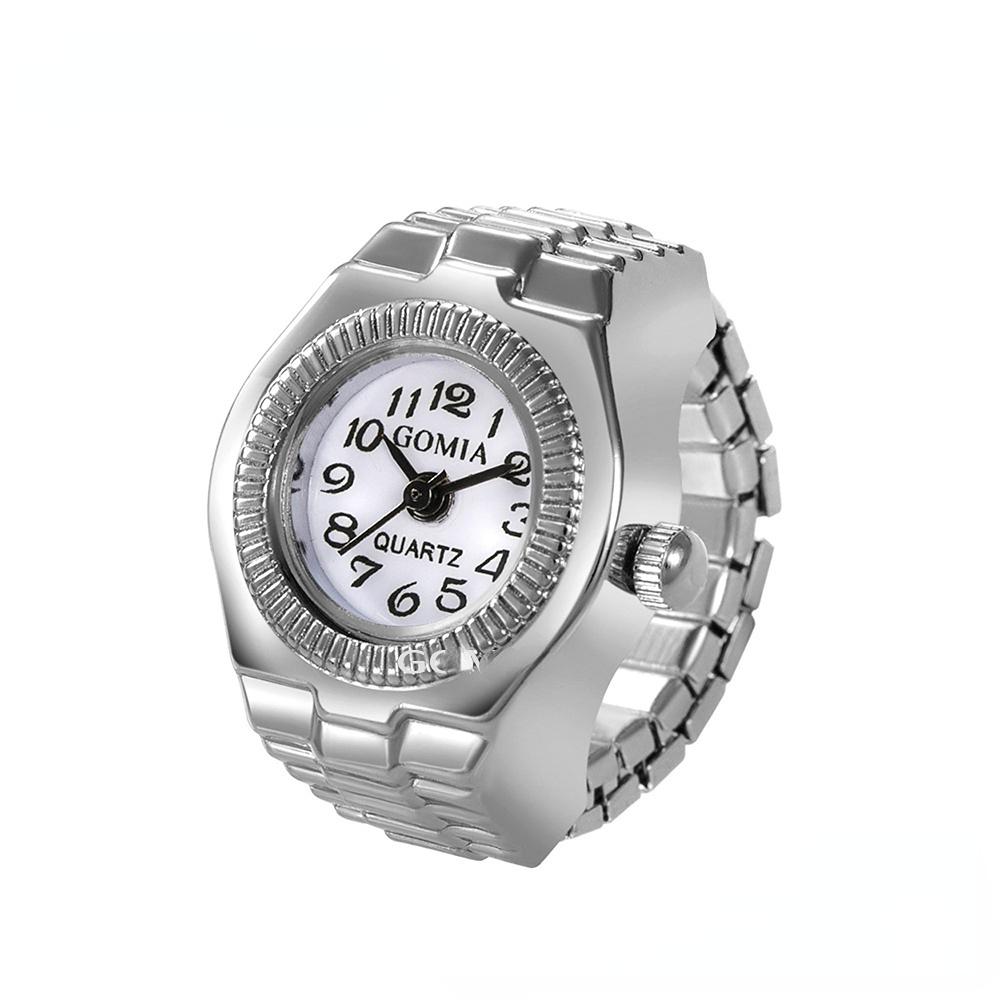 1pc Quartz Watch Ring Watch Digit Dial Rectangle Unisex Fashion Jewelry Gifts