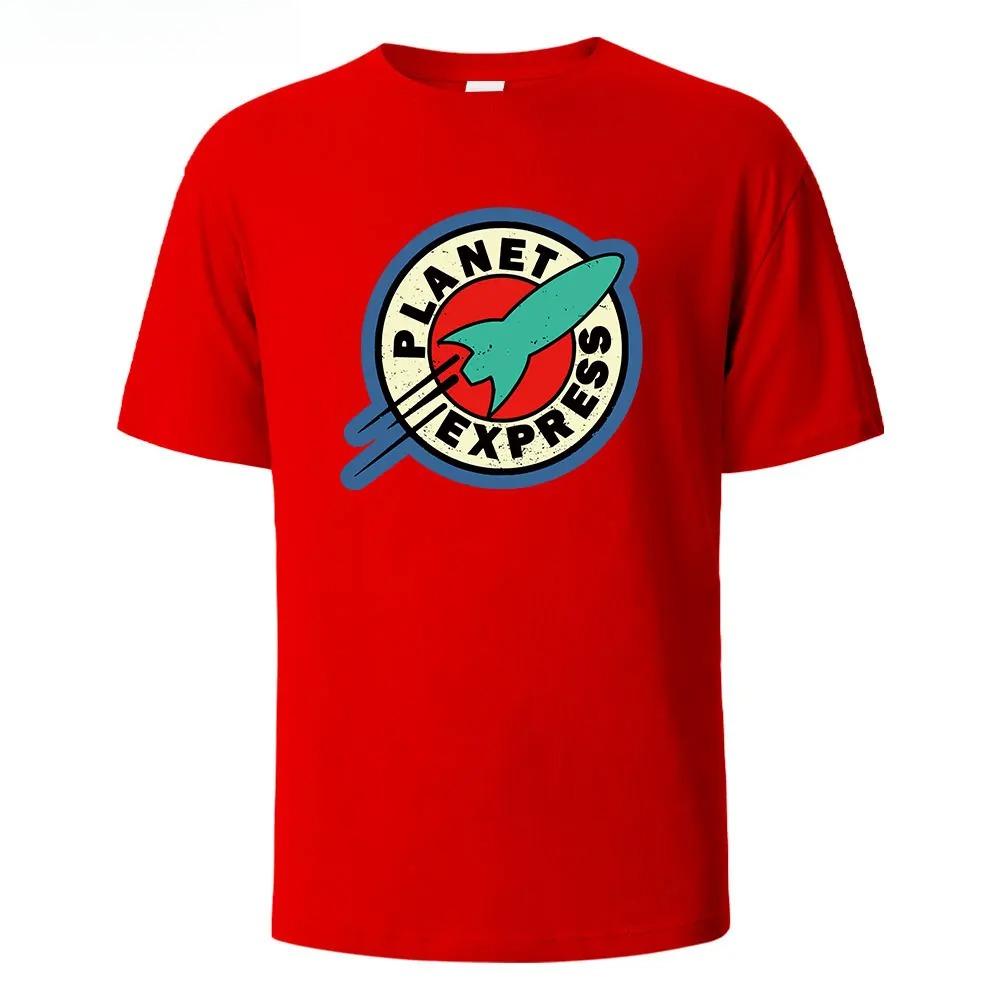 

Planet Express Printed Breathable Round Neck Mens Tee Pure Cotton Simple Fashionable Casual Wear Lightweight Soft Mens T-shirt 3XL