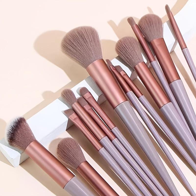 13-delige professionele make-upkwastenset met nylon haren voor alle huidtypen - inclusief handpalmkwasten en opbergtas