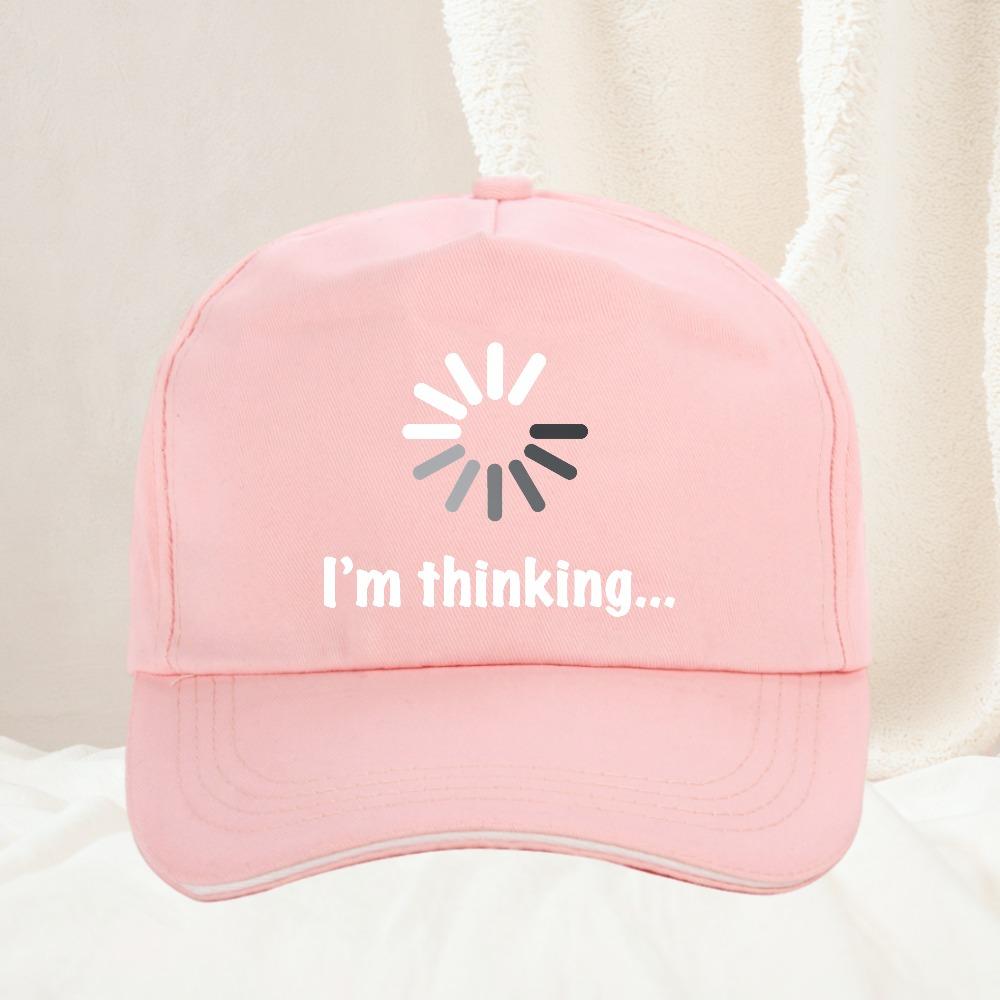 Funny Im Thinking Printed Casual Baseball Cap Spring Stylish Trucker Hat For Women Unisex Outdoor Sport Snapback Cap