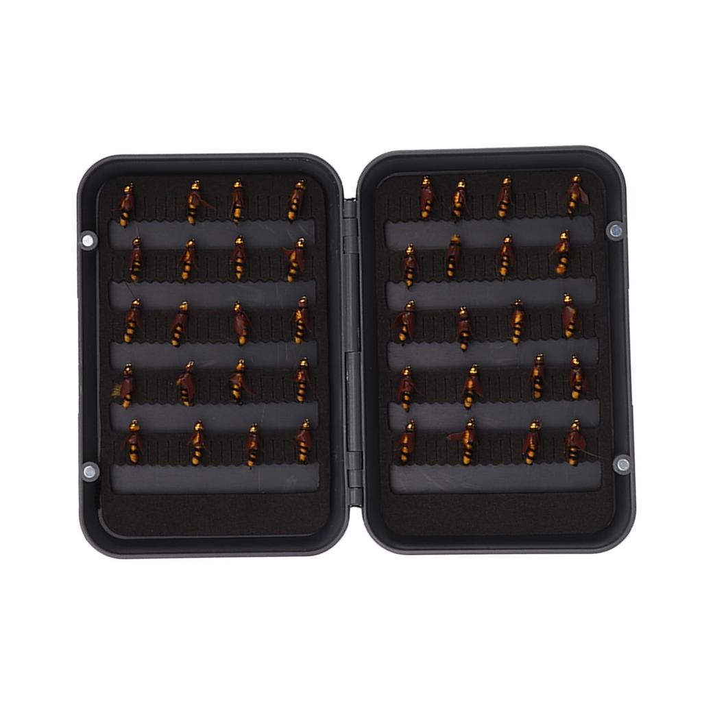 40PCS Fly Fishing Lure with Storage Box Stainless Steel Fishing Artificial Bait for Outdoor Fishing Enthusiast