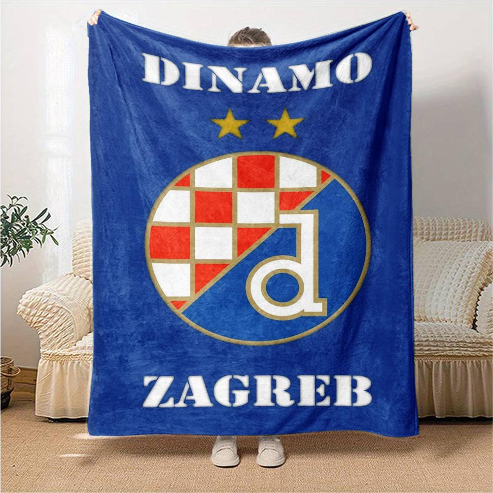 Dinamo Zagreb Print Flanelldecke Hohe Qualität Warm Bequem Decke für Alle Jahreszeiten Perfekt für Geschenke Heimdekoration