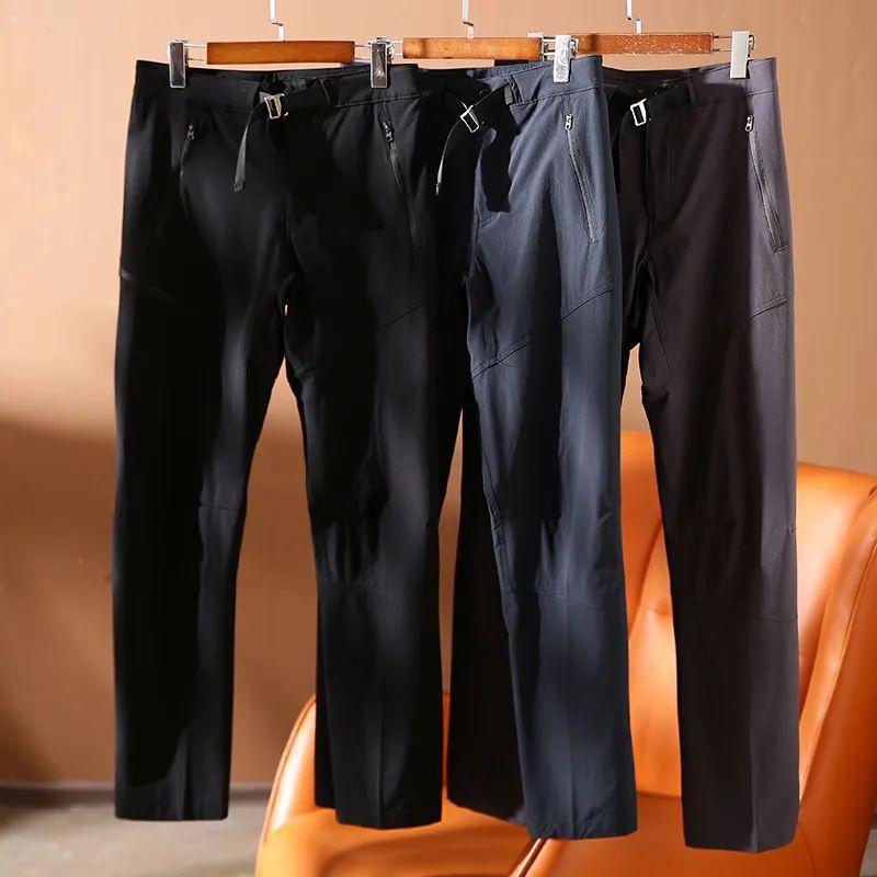 New Spring/Summer Men's Lightweight Breathable Stretchy Quick-Dry Waterproof Straight-Leg Casual Pants