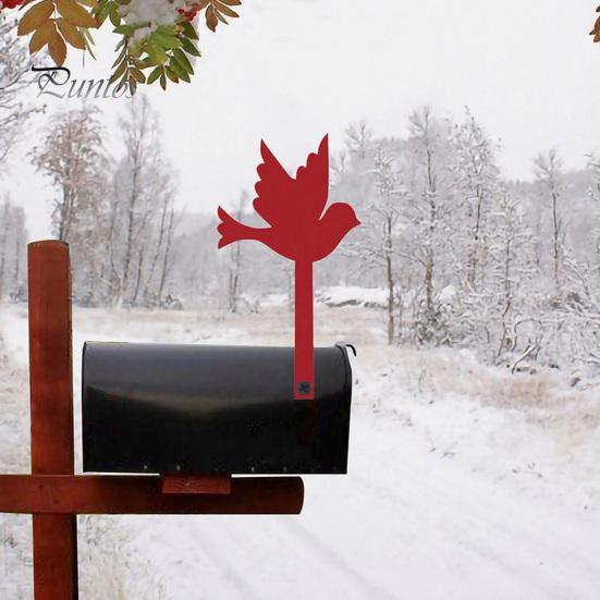 Holz-Briefkasten-Zubehör Eisenflagge, Metall-Flugvogelform Briefkasten-Pfahl Nummernschild-Schild, Dekorative Flaggen-Ersatz für Außenbereich Garten