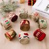 5M Christmas Ribbon Brown Wrapping Ribbon Craft Cotton Christmas Tree Star Ribbons for Gift Wrapping Crafts Xmas Tree Bows Cakes Cards Decor