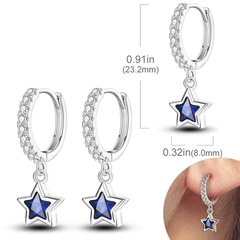 Women Earring 925 Silver Hoop Earrings Love Heart Butterfly Drop Earring Stud For Women Girls Party Jewelry Gifts