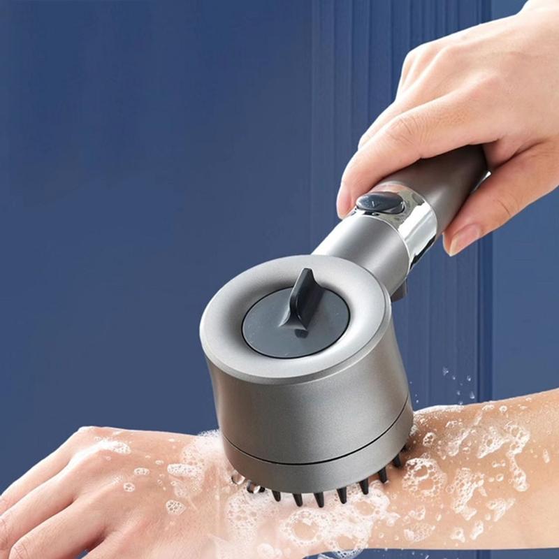 High Pressure Filter Shower Head 3 Modes One-key Stop Water Massage Clean Powerful Pressurized Shower Nozzle