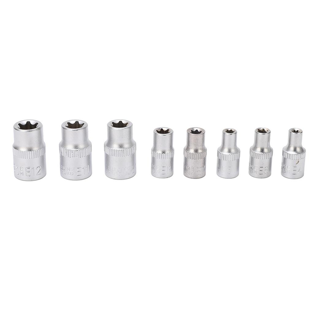 14Pcs E Type Torx Star Bit Socket Set E4‑E24 1 4  3 8  1 2  Drive Repair Tool Kit