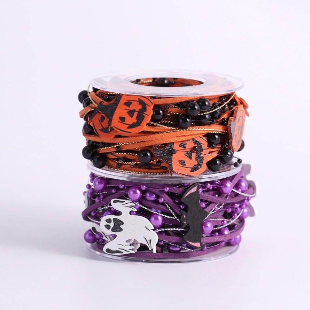 Ghost Halloween Decorative Ribbon Beads DIY Ribbon Strips  Party Decor