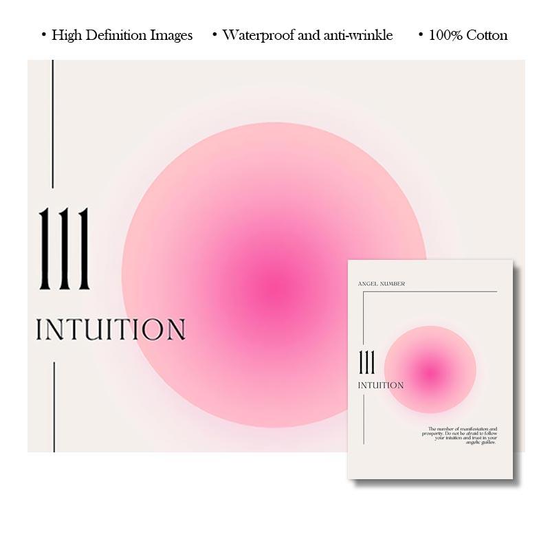 Angel Numbers Gradient Aura Posters and Prints Aesthetic Danish Pastel Canvas Painting Nordic Art Wall Picture Dorm Home Decor