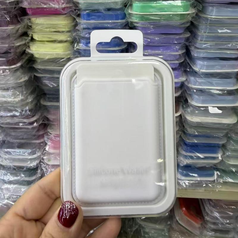 INS Candy Color Original Liquid Silicone Card Bag Case for Magsafe Phone Serie Portable Slim Strong Magnetic Card Storage Wallet