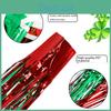 Vibrant Red Silver Green Shimmering Streamer Curtain For St Patrick's Day Festivities