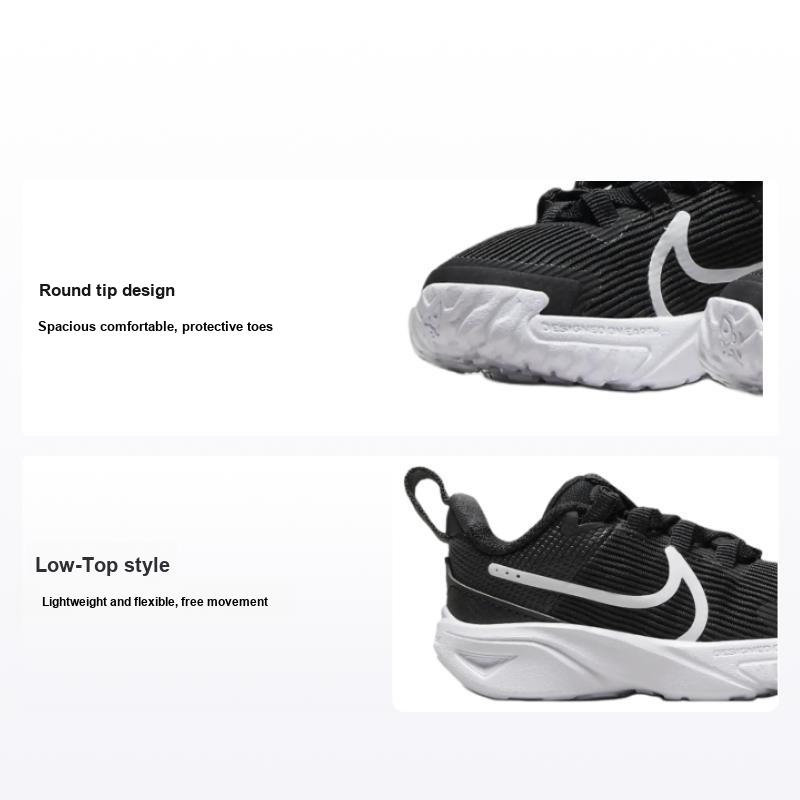 Nike Star Runner 4 TD Черно-белые детские кроссовки антрацит DX7616-001 25