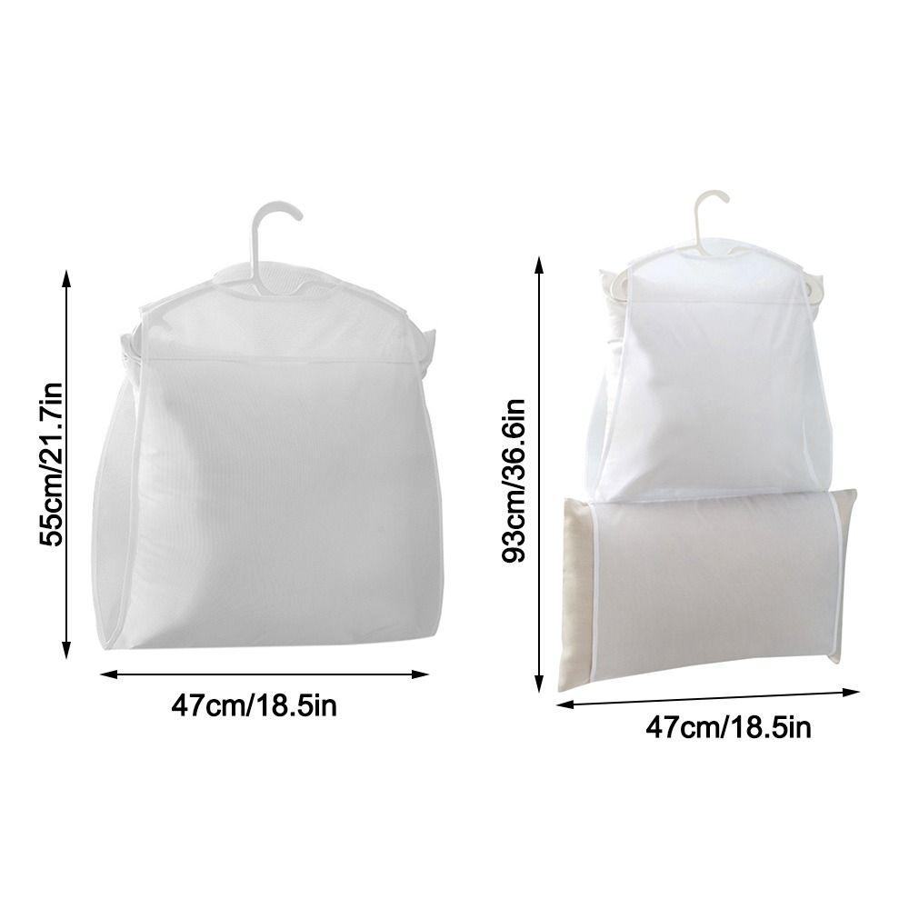 Portable Storage Pillow Drying Net Anti-dust Pillow/Doll Household Balcony Rack Mesh Breathable Clothes Drying Bag