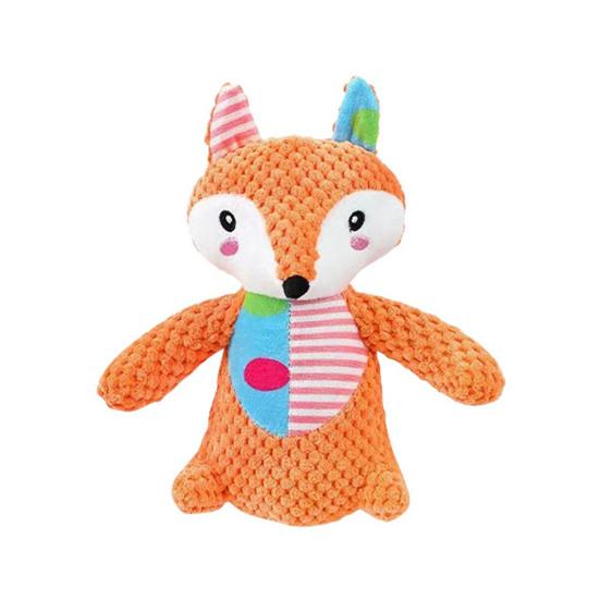 Plüsch Quietschie Hundespielzeug Weiches Stofftier Hund Kauspielzeug Niedliches Plüsch Fuchs Elefant Spielzeug Hält Hunde beschäftigt für aggressive Kauer Kleine Mittlere Hunde