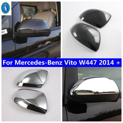 Potrivit pentru Mercedes-Benz Vito W447 2014 - 2025 Capac Oglindă Retrovizoare Strălucitor / Aspect Fibra de Carbon Trim Accesorii ABS