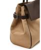 Hazzys Women Acc Aura Commute Brown Canvas Leather Combination Shoulder Bag L Hiba6E159I2