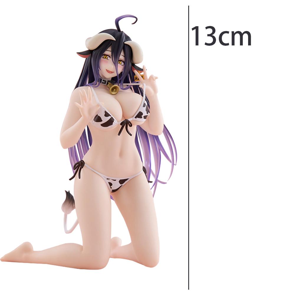 Albedo Anime Figure Shalltear Bloodfallen and Albedo Kneeling Pose Action Figurine PVC Model Toys Doll Adult Collections Gift